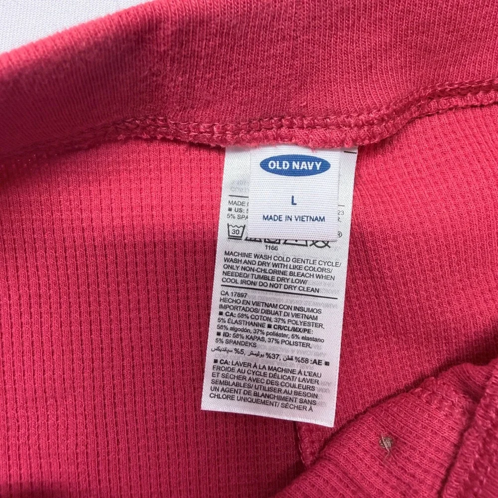 Old Navy Mens Red Waffle Knit Thermal Leggings Long Johns Size L 609806-18-1